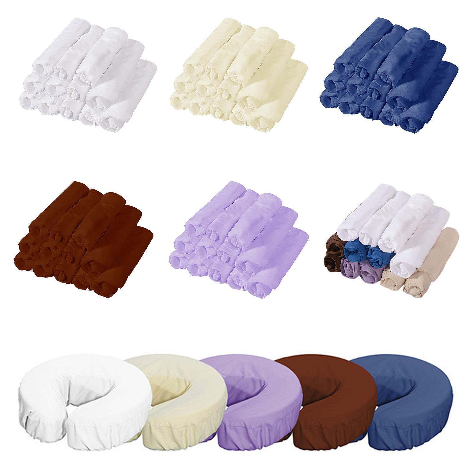 12 Pieces Face Cradle Covers Soft Headrest Cover for SPA Bed Massage Tables