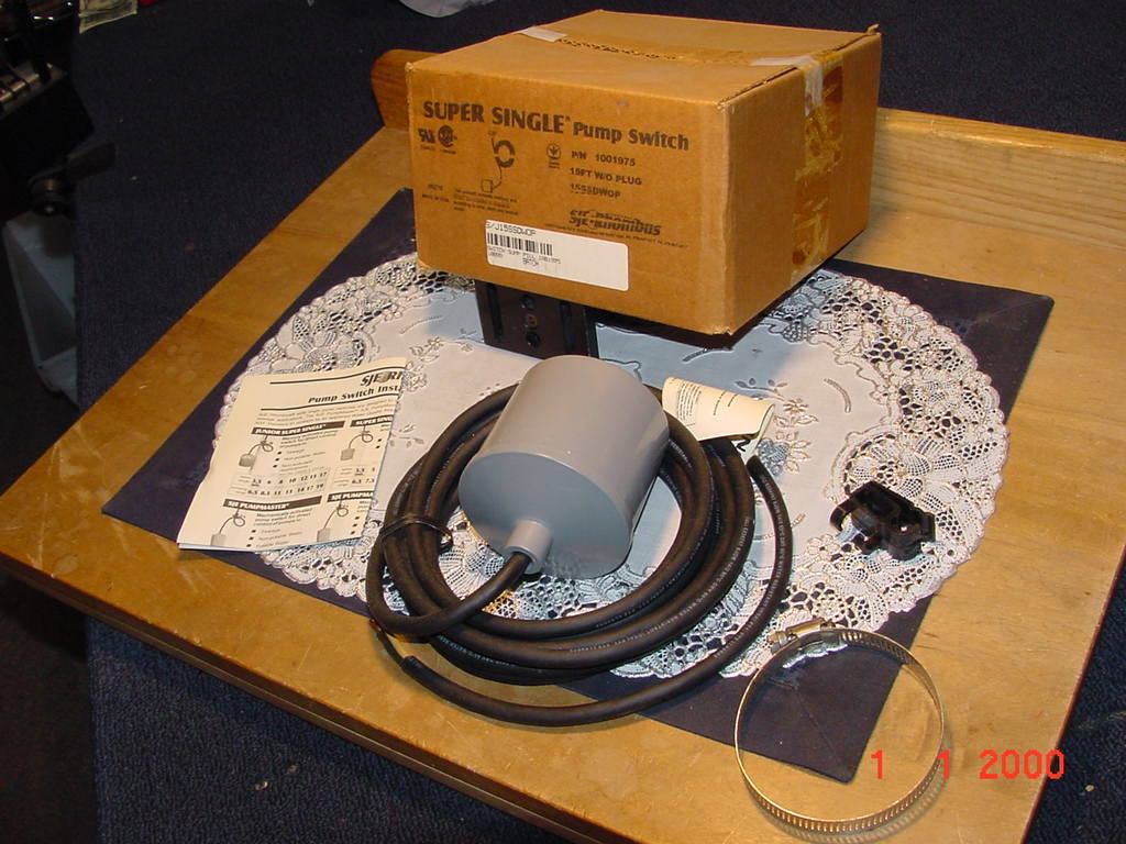 SJE Rhomibus Super Single Sump Pump Switch, P/N 1001975, S/J15SSDWOP, NEW!