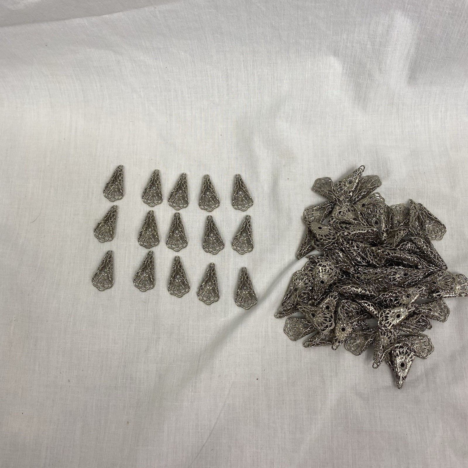 84 Filigree Metal Embellishments  For Jewelry And Crafting