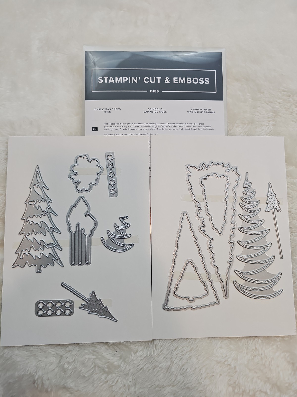 Stampin' Cut  & Emboss Dies CHRISTMAS TREES Dies New