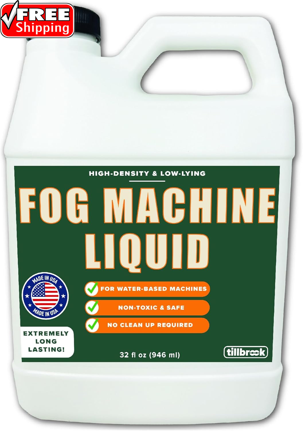 Fog Machine Liquid - 32 Oz  Fog Machine Fluid - High Density & Long-Lasting Fog