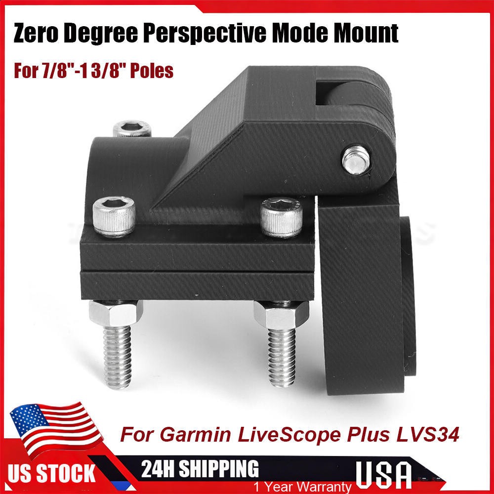 For Garmin LiveScope Plus LVS34 Zero Degree Perspective Mode Pole Mount w/ Bolts