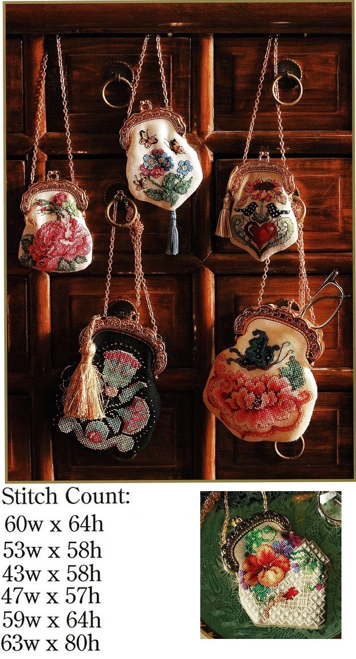 PURSES 6 CROSS STITCH PATTERNS ONLY  -  Y31