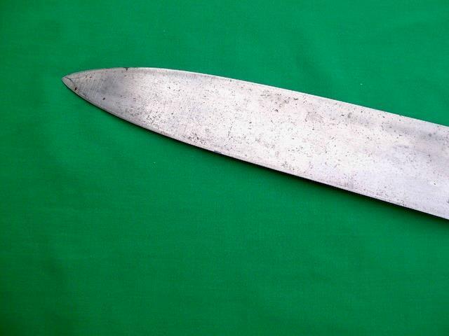 OLD BUTCHER / BREAKING KNIFE 12" BLADE WOODEN HANDLE