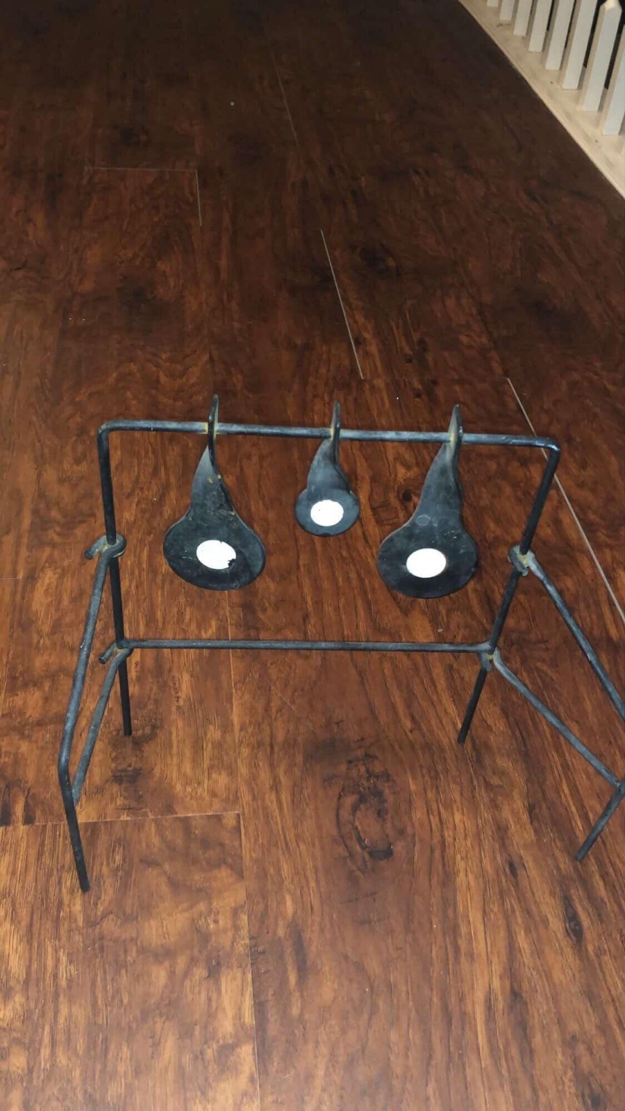 Vintage Cast Iron Ground Shooting Target Spinner Folding. Easy Stow Away