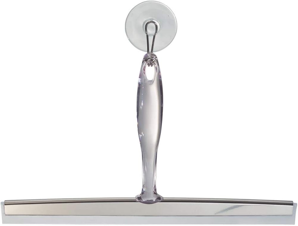 Zia Metal and Plastic Bathroom Squeee for Shower, Glass Doors,
