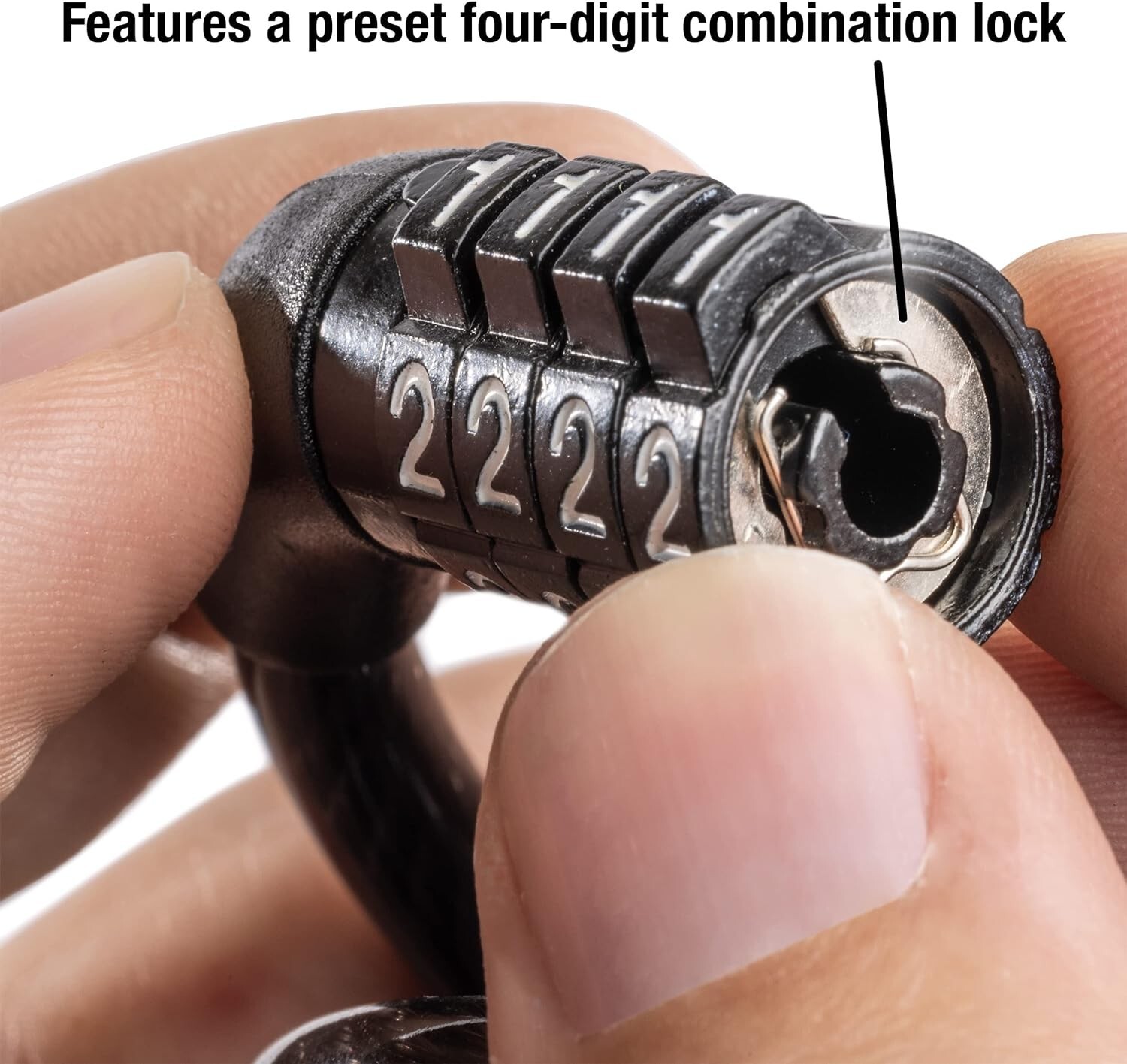 Master Lock Combination Cable Lock Braided cable 5ft X 6mm 8152D