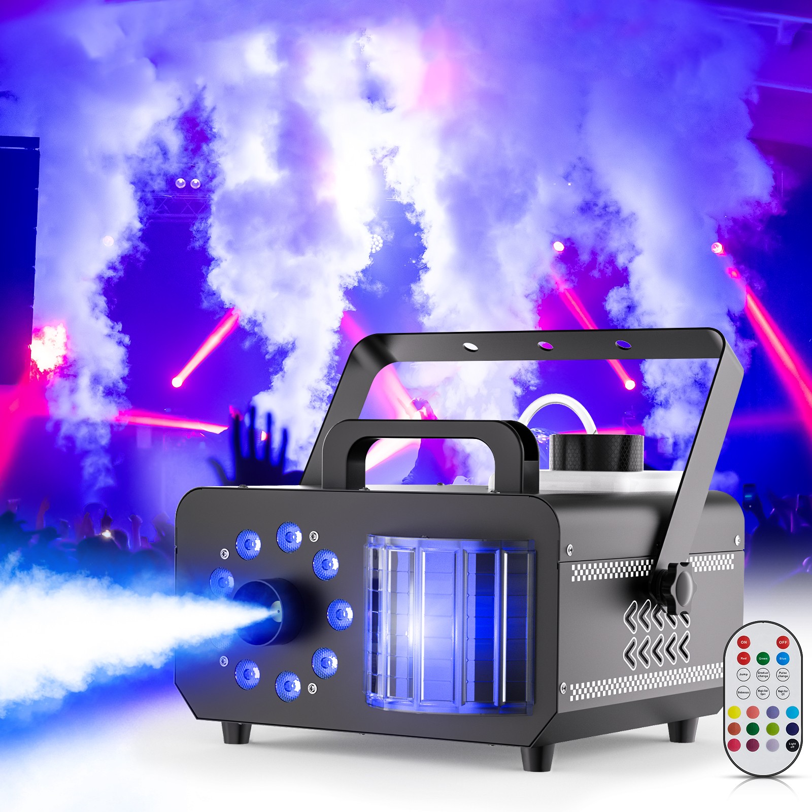 Smoke Machine 14 Color Options Wireless Remote 60min Runtime Perfect for Parties