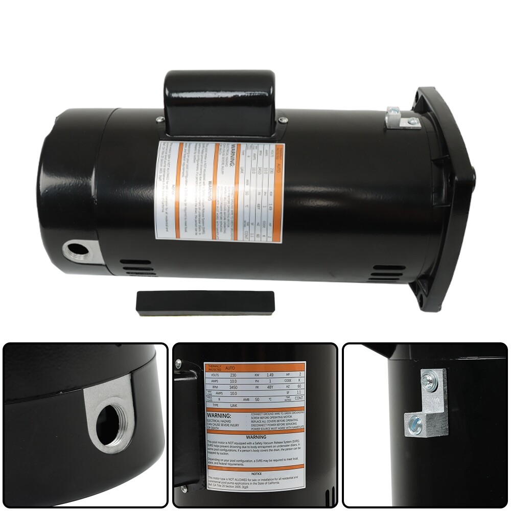 48Y Frame Inground 2HP Pool Pump Motor Square Flange Swimming Pool Pump USQ1202