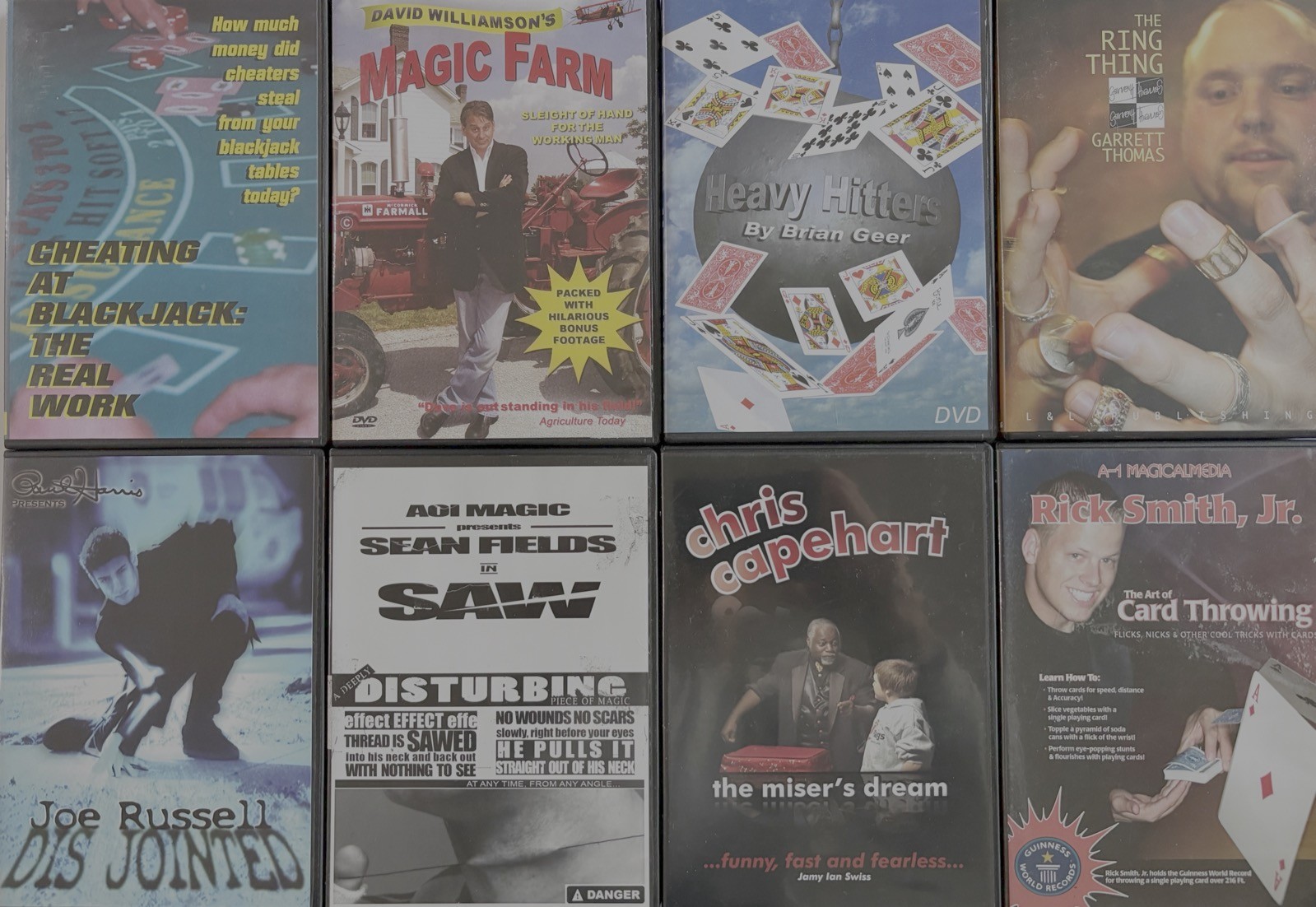 Bulk Lot Of 8 x MAGIC DVDs As Pictured Magician Trick Instructional Tuition M25