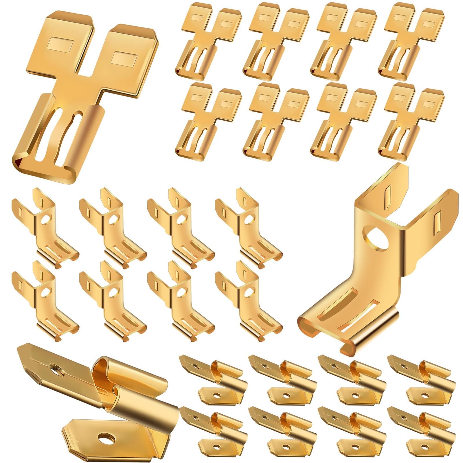 24Pcs Chair Terminal Quick Disconnect Adapter Connectors Combination Gold