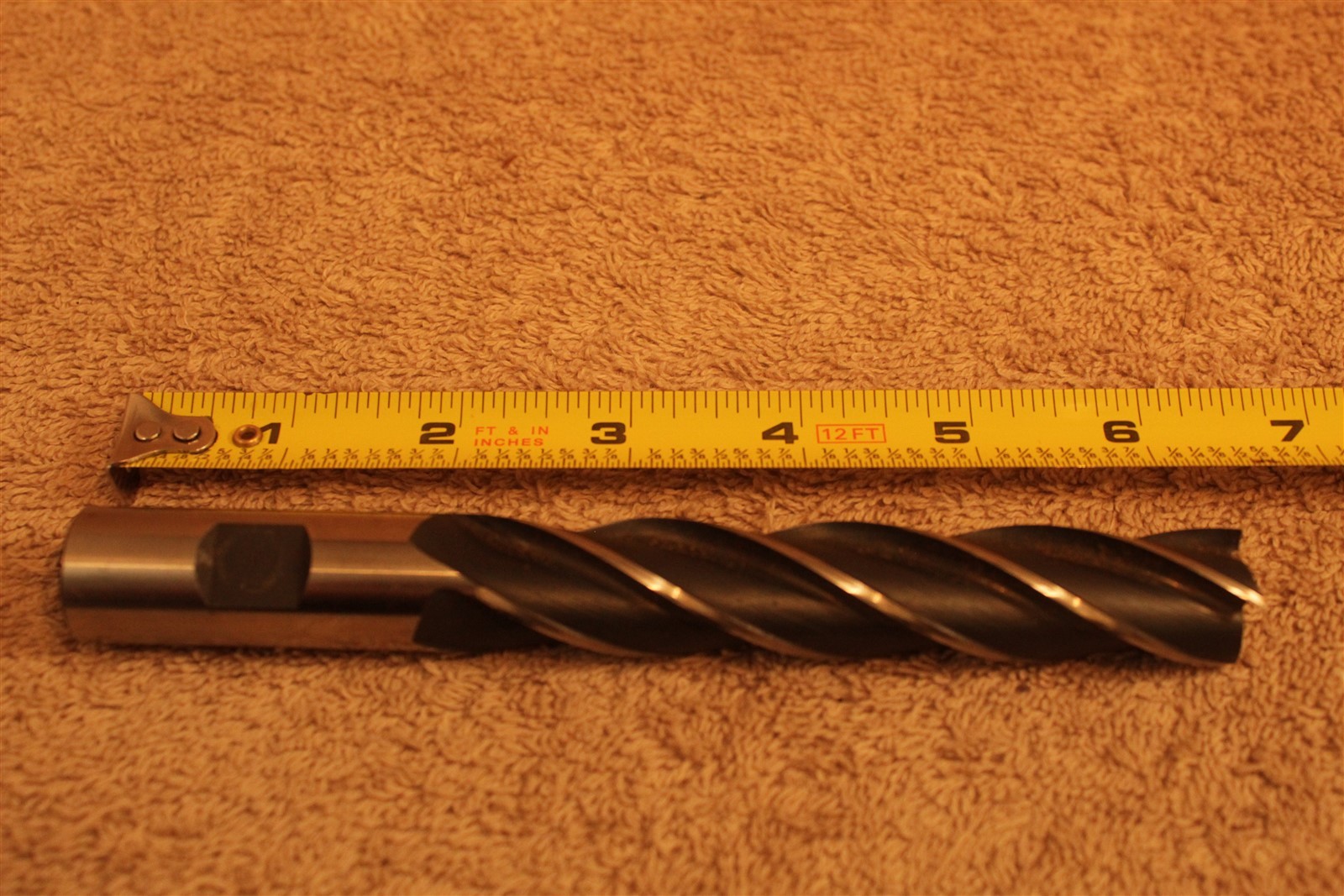 3/4" 4" Flute Square End , 3/4" Shank w/Flat, 6-1/4"OAL SEE SCANS & (READ)