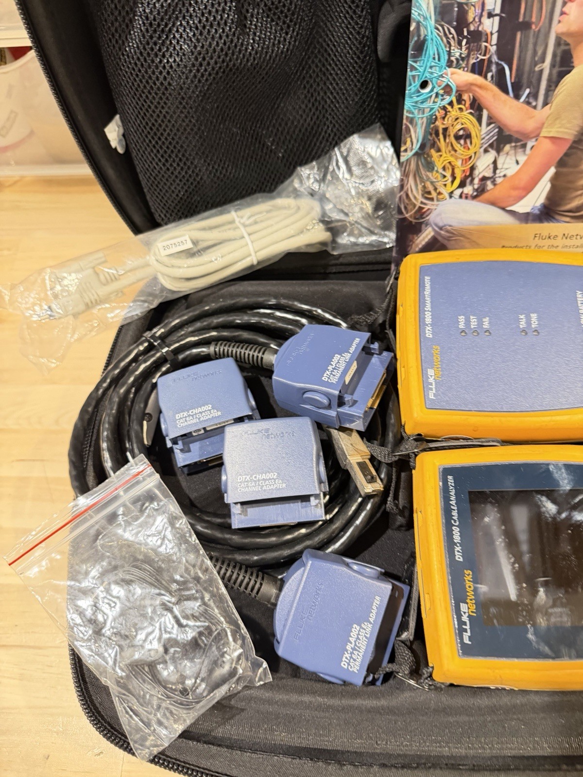 FLUKE NETWORKS DTX-1800 DTX CABLE ANALYZER KIT & PLA002 (TESTED) -FREE SHIPPING