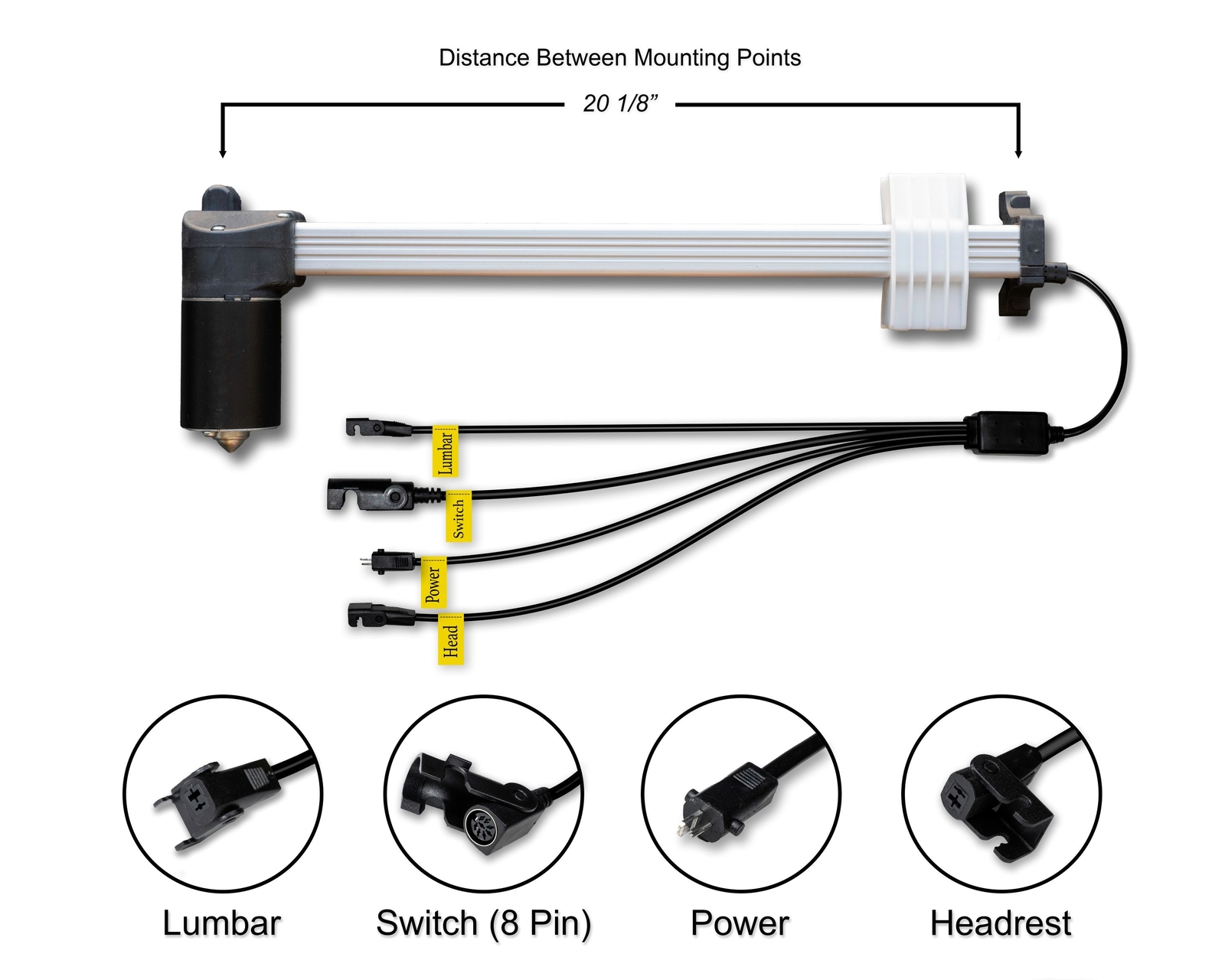 KAIDI - Motor Replacement Model KDPT007-99-1 Linear Actuator for Recliner Chair