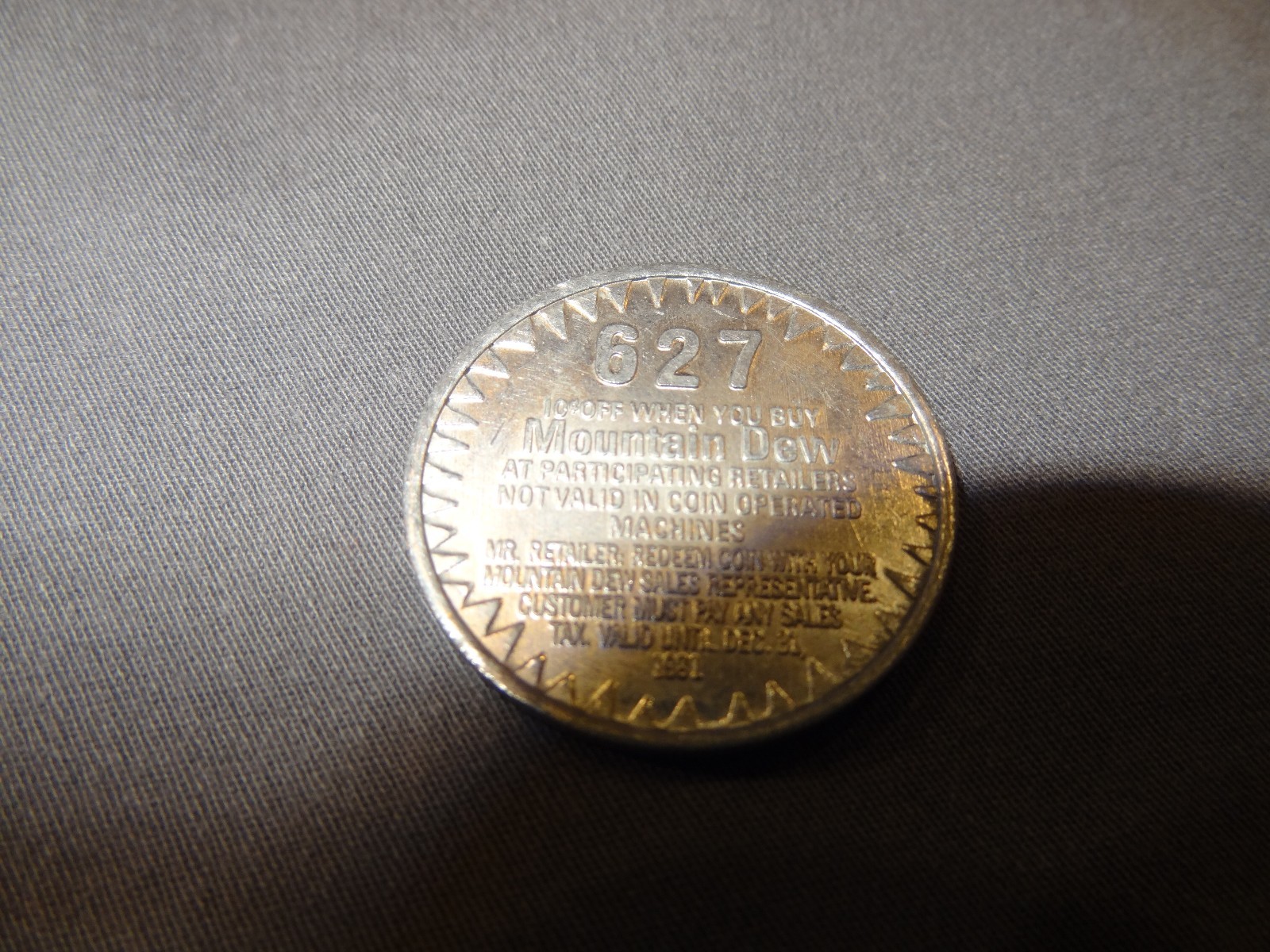 DIME FOR A DEW MOUNTAIN DEW TOKEN #627 **COLLECTIBLE**