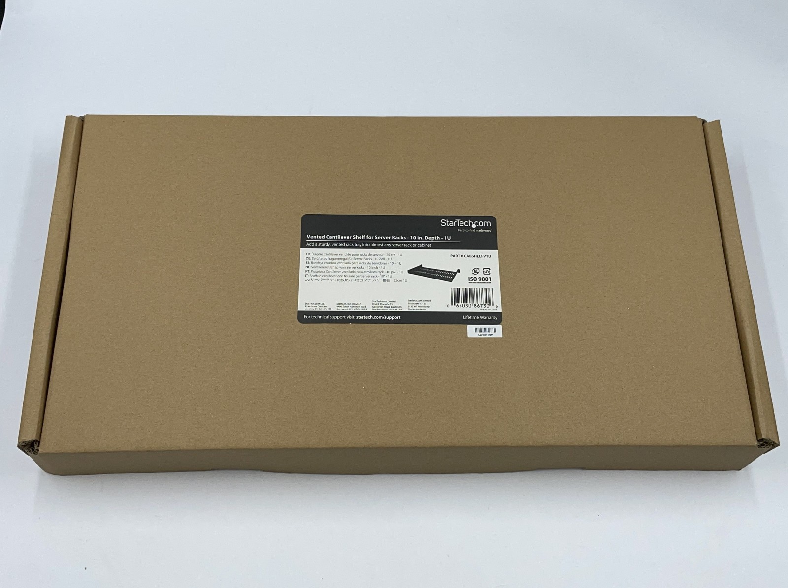 StarTech CABSHELFV1U 1U Server Rack Shelf. New.