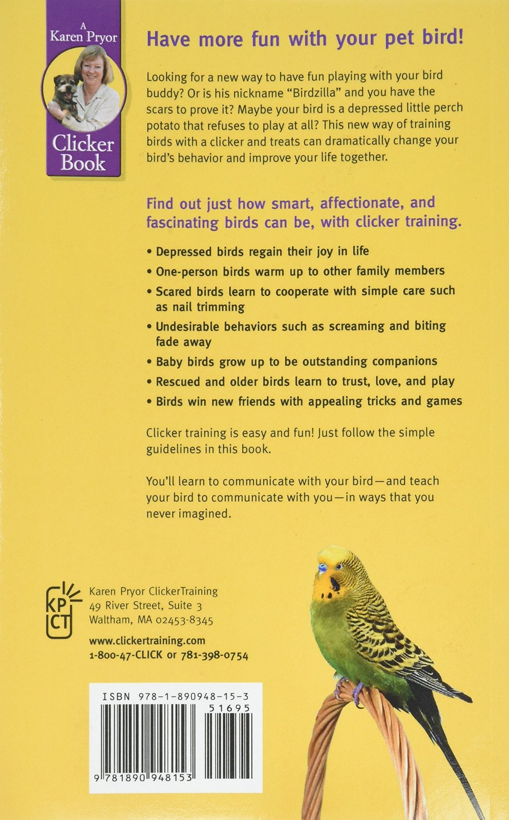 KPCT Karen Pryor, Getting Started: Clicker Training for Birds Kit