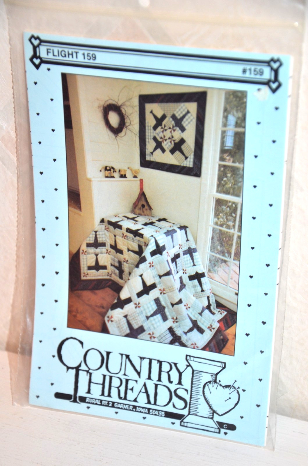 (Airplane) Flight 159 Country Threads 62" X 82" Quilt & Wall Hanging Pattern