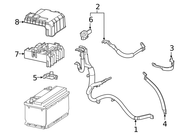 Genuine GM Battery Cable Ring Terminal 84406836