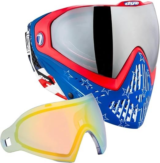 Dye Paintball I5 Goggle System Mask Merica RWB w/ Bonus Northern Lights Lens