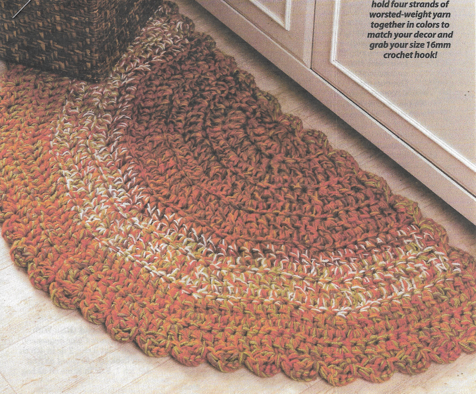 Autumn Hues Kitchen Rug crochet pattern instructions