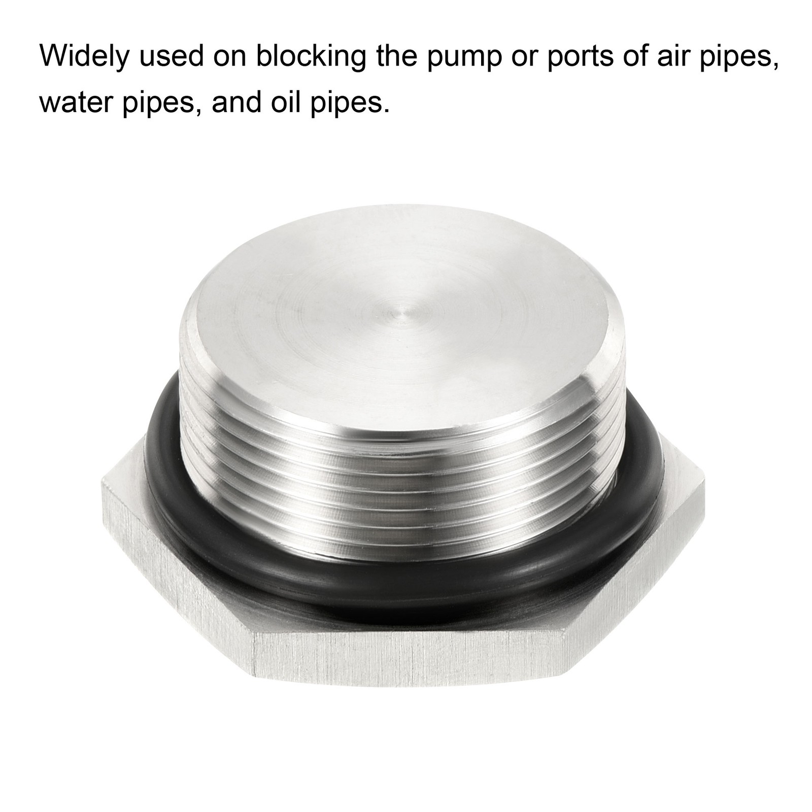 M32x1.5 Male Plug Stainless Steel Thread Hex Head Socket Solid Pipe Fitting