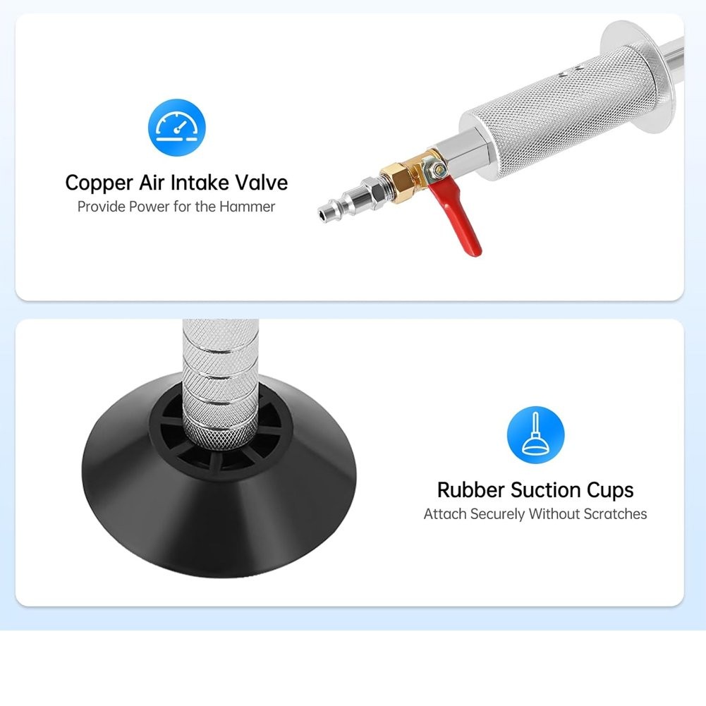 Air Pneumatic Suction Dent Puller Slide Hammer Pulling Car Body Repair Work Tool