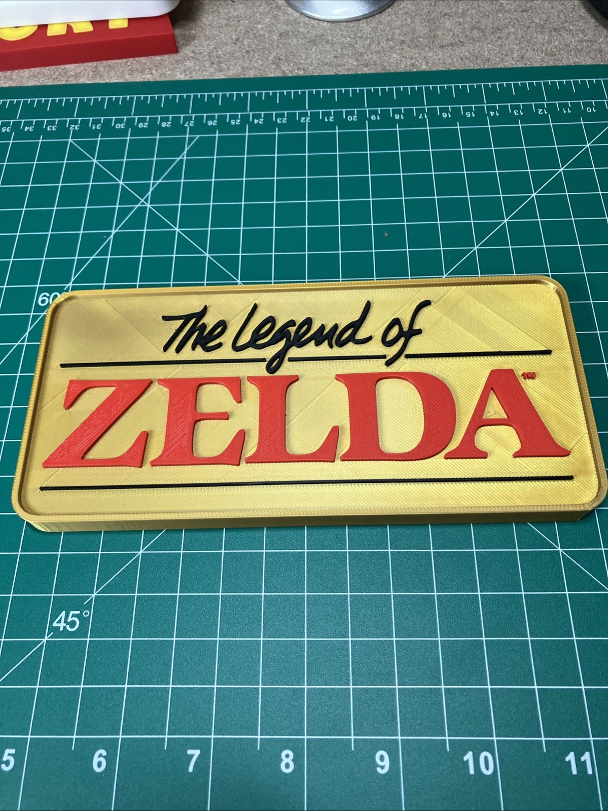 3D Printed The Legend Of Zelda Cover Art Logo Sign Display Fan Art Video Game #1