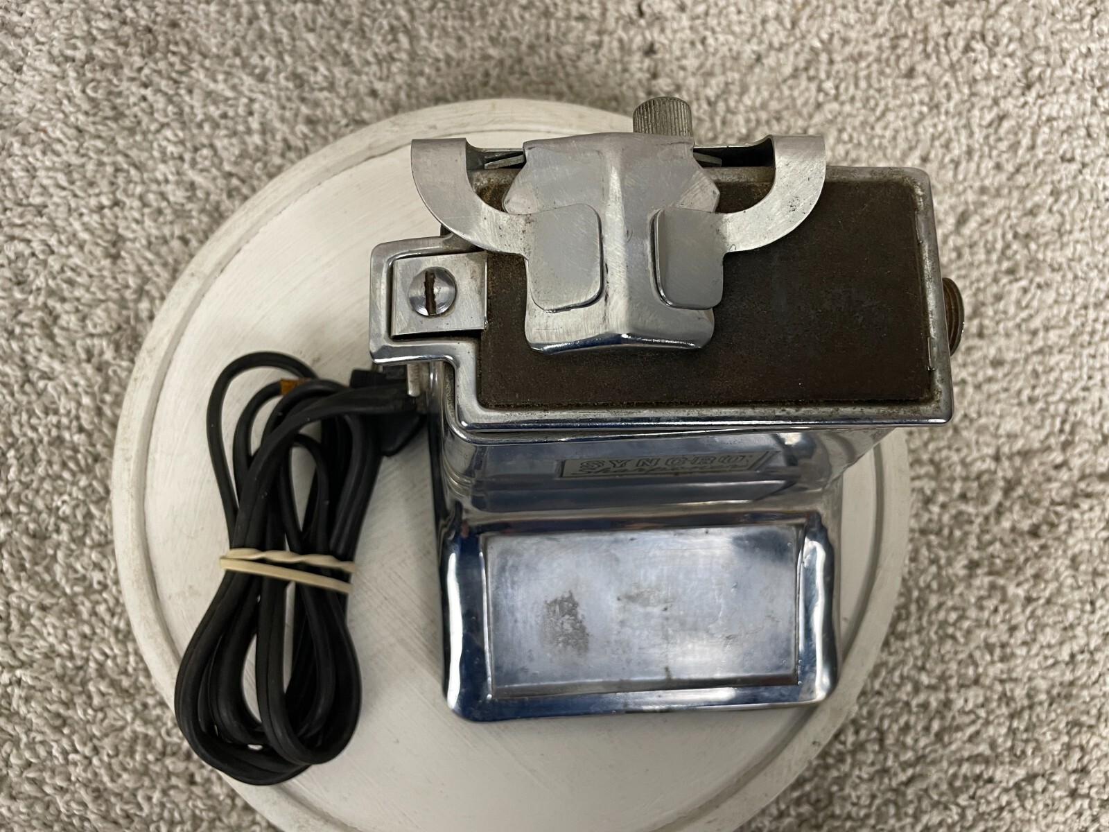 Vintage Syncro Model 400 Electric Sharpener W/ Instruction Tested/Works