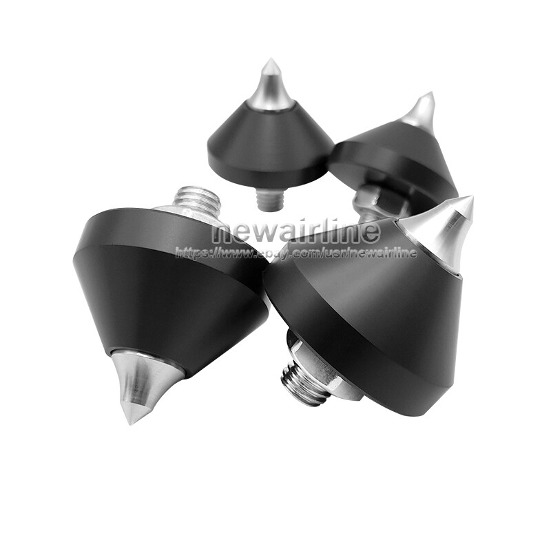 4x M6/8/10 316LSS Speaker Shockproof Spike Pad Adjustable Height Stand Feet Nail
