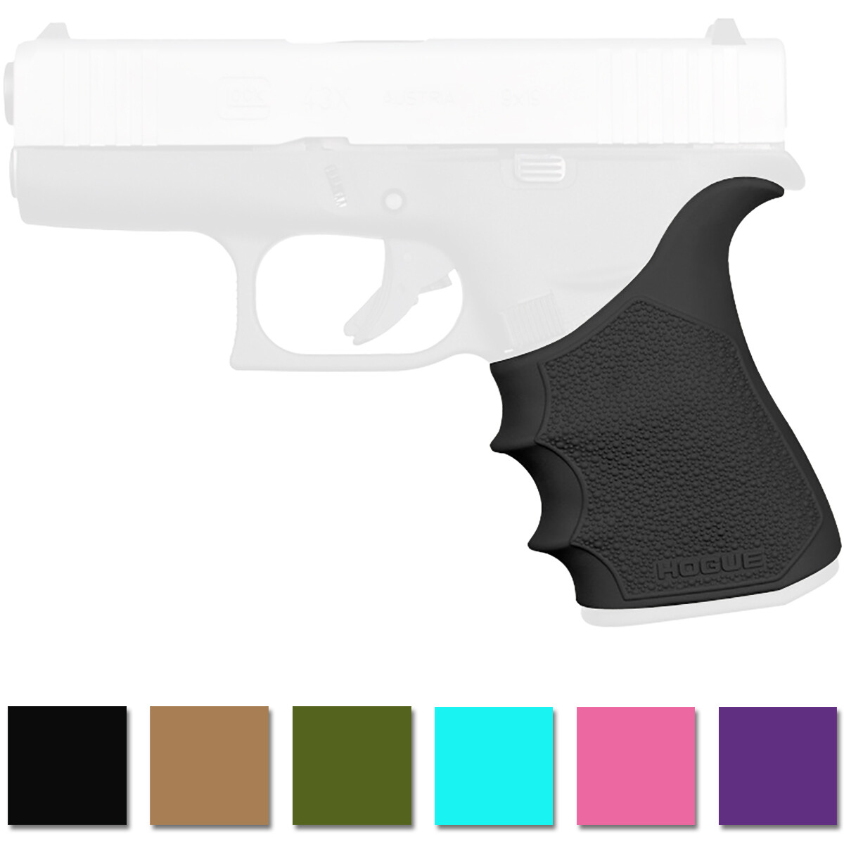 Hogue HandALL Beavertail Grip Sleeve for GLOCK 43X, 48 Pistol