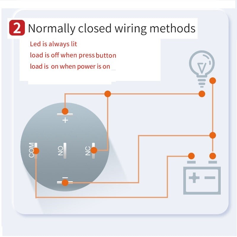 8mm SPDT Illuminated ON/OFF Round Plastic Push Button Switch (LAS4Y-11Z)