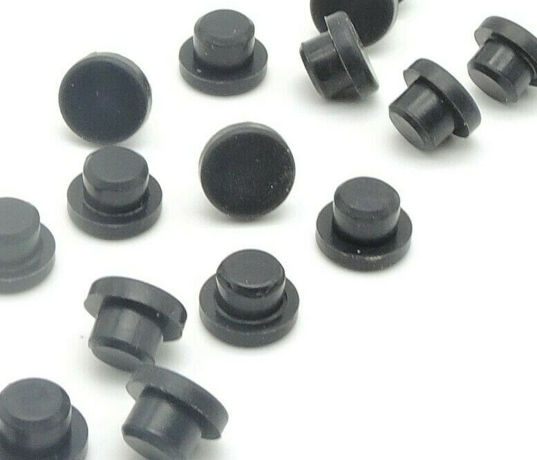 3/8” Rubber Hole Plugs 5/8" OD Compression Push In Stem Bumper 12 Per Pack