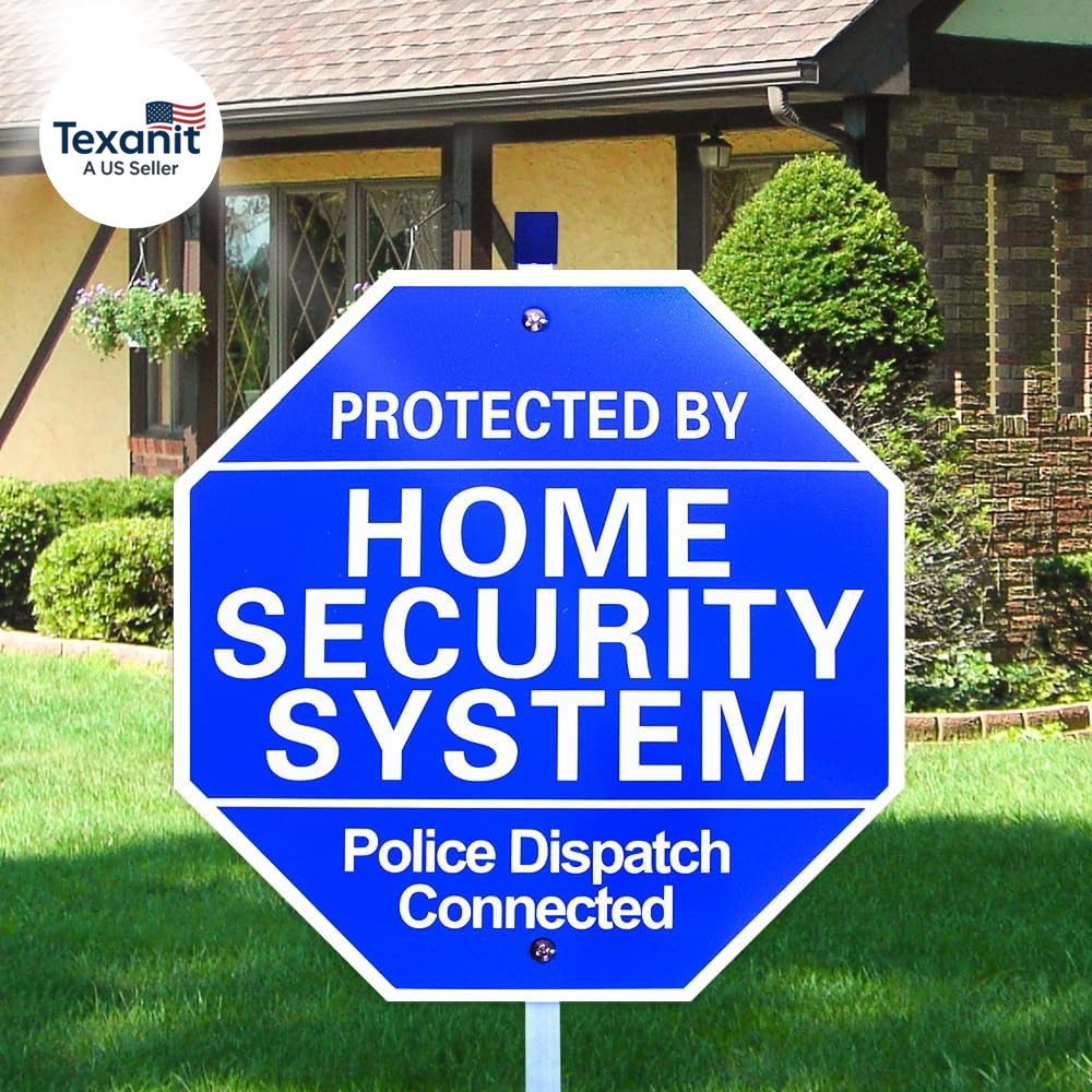 Home Security Signs for Yard,Protected by Home Security System Signs for Yard -