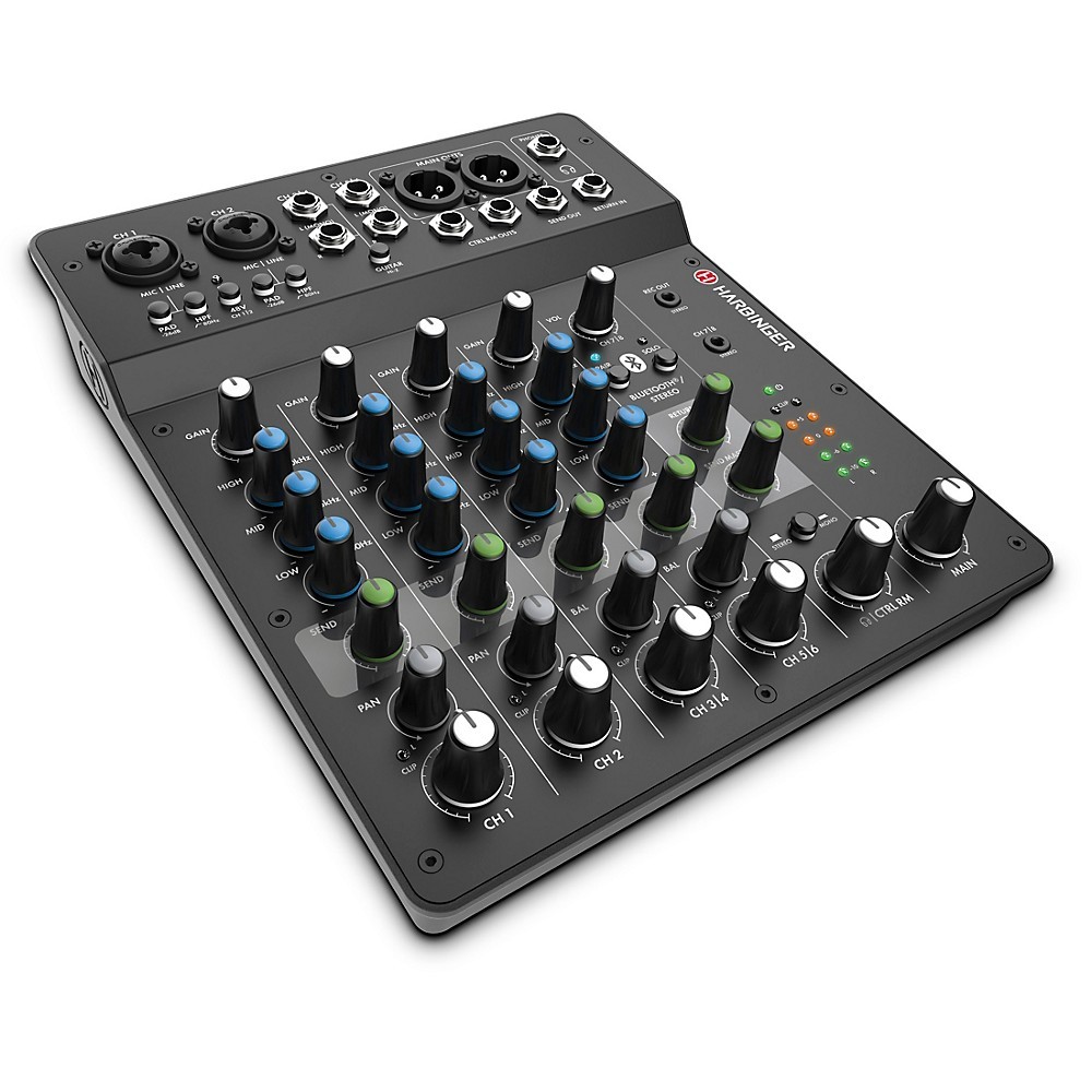 Harbinger LV8 8-Channel Analog Mixer with Bluetooth