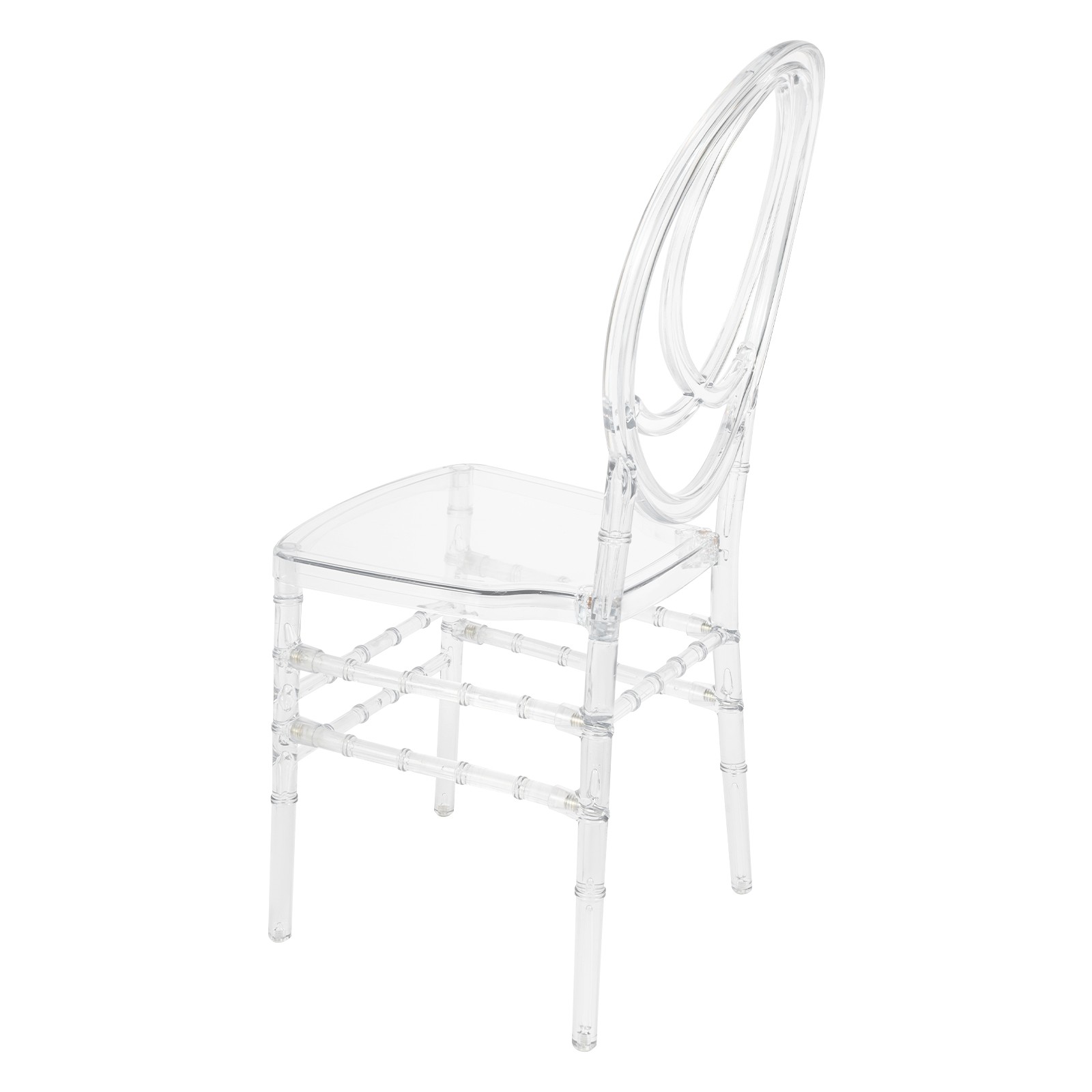 4PC Chairs Clear Dining Stools Elegant Party Event Wedding Decor for Living Room