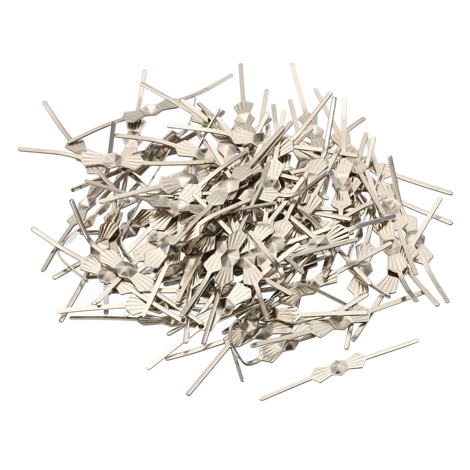 100Pcs 45mm/1.8" Length Chandelier Connector Clip Chandelier Bowtie Pin Silver