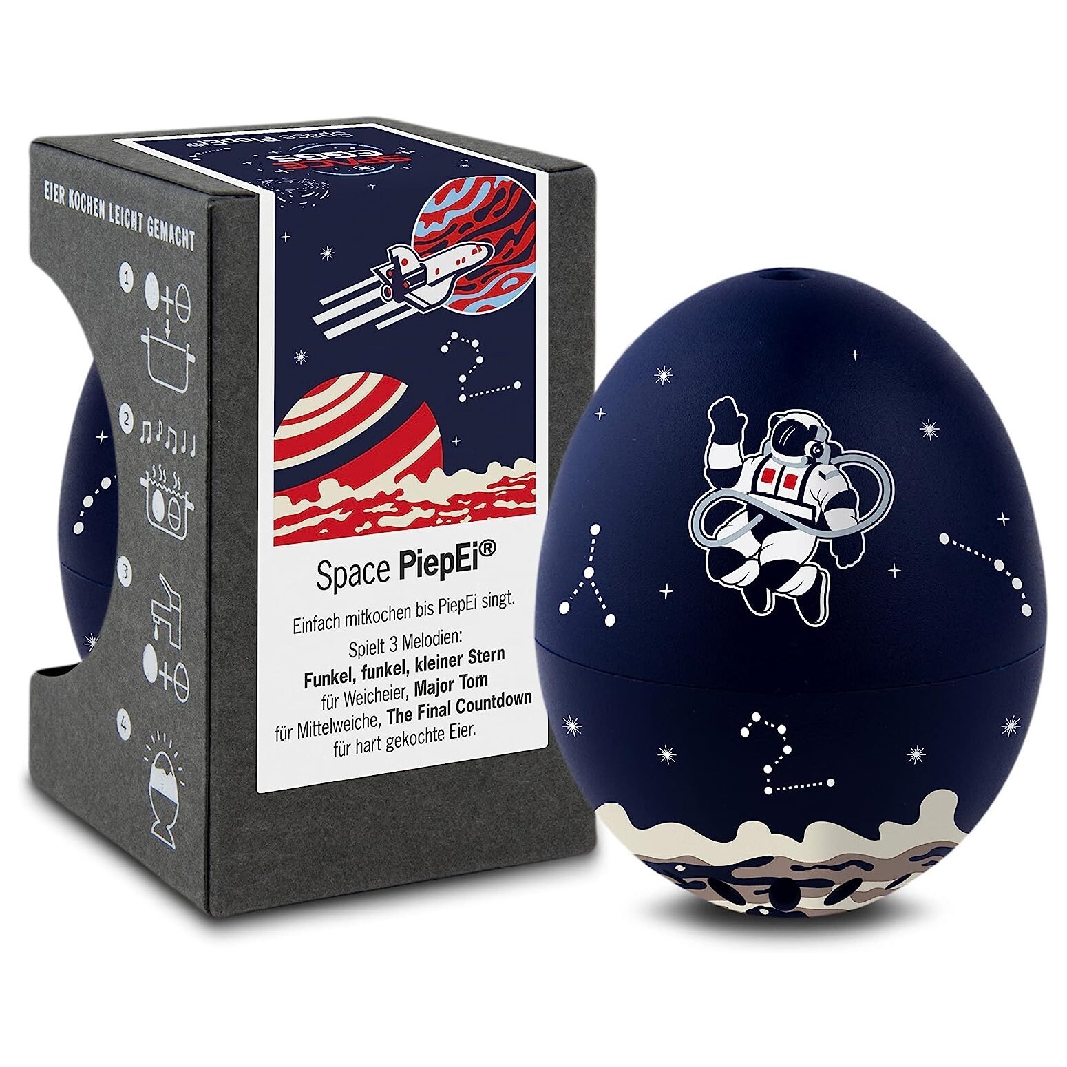 BrainStream BeepEgg Musical / Singing Floating Egg Timer - Space Man