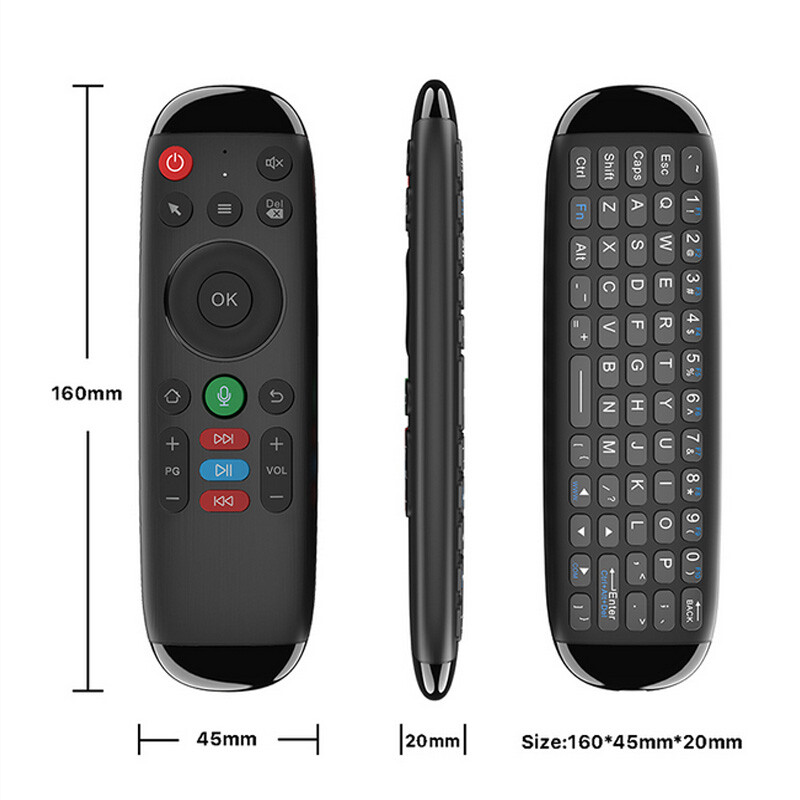 Mini Fly Air Mouse 7-Color Backlit Universal Wireless Keyboard Voice Remote