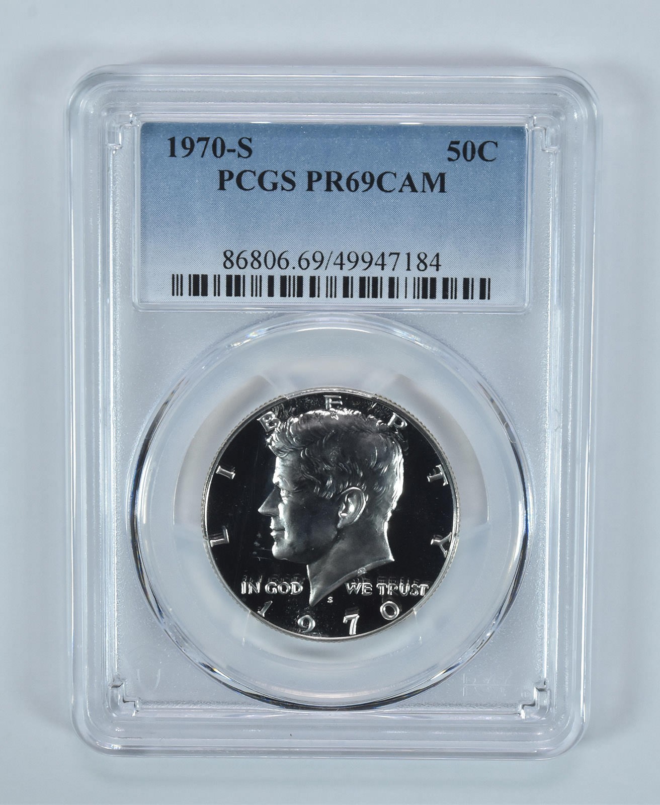 1970-S Kennedy Half Dollar PR69 CAM PCGS Blue Label