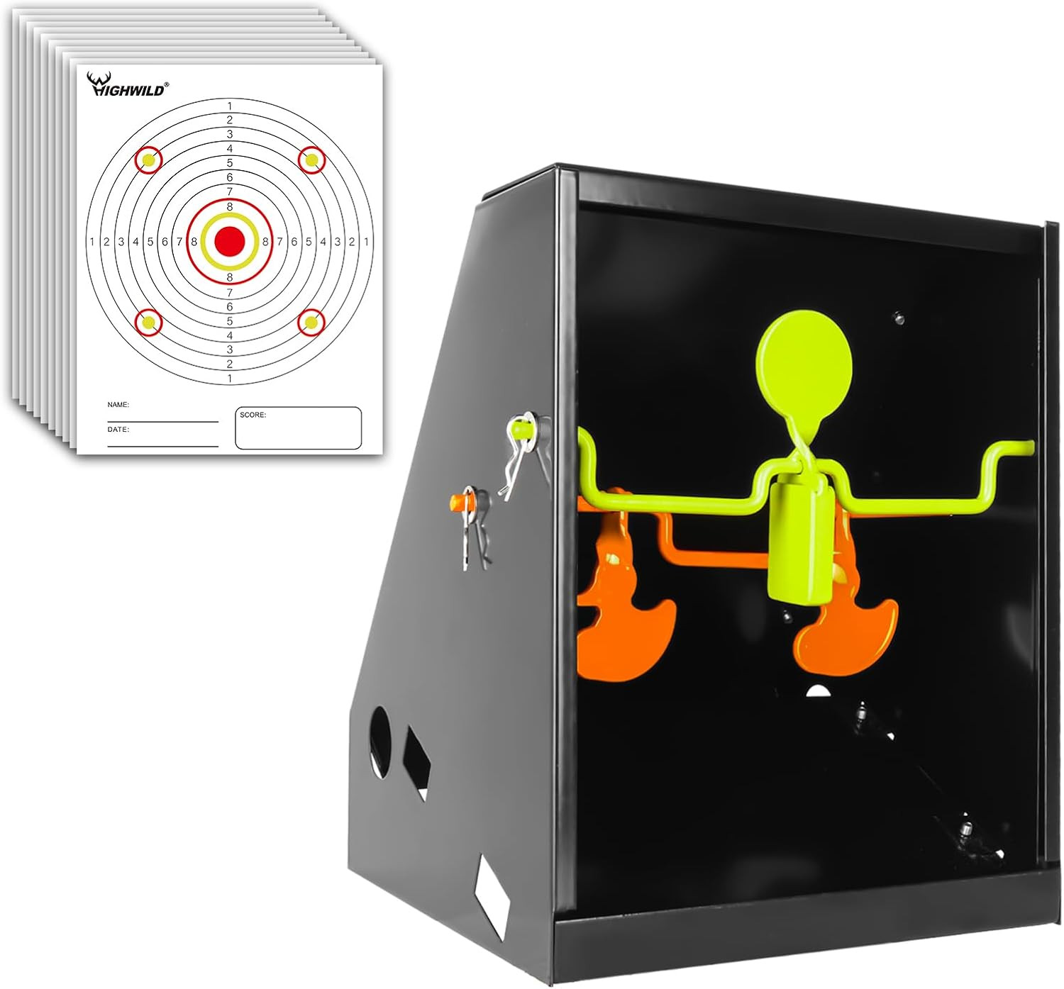 BB Trap Pellet Collector Resetting Target (Airgun Only) with 10pcs 7" X 9" Paper