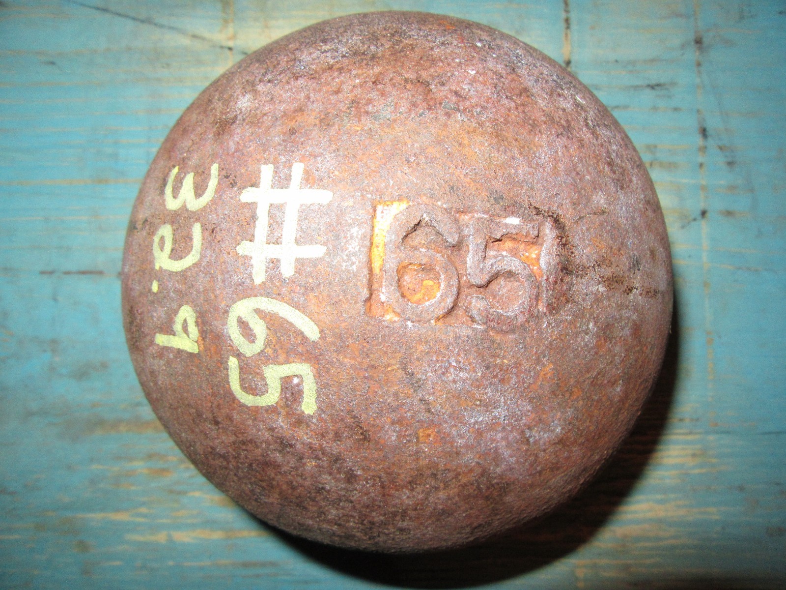 YORK Globe Half 65 Pound Glob Grip Number Side