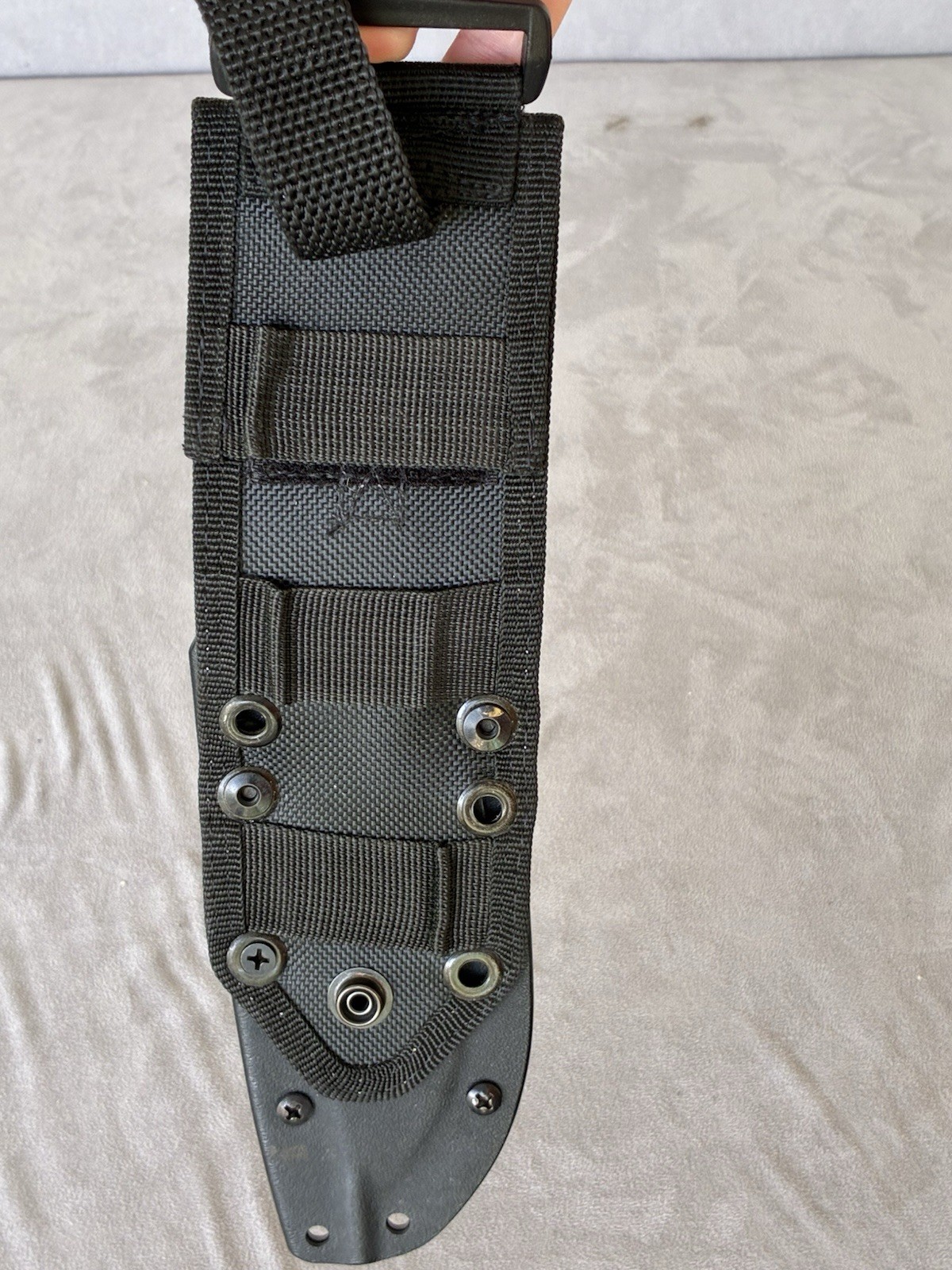 Tactical Knife Sheath w/ Belt Loop Black Kydex Nylon MOLLE Compatible