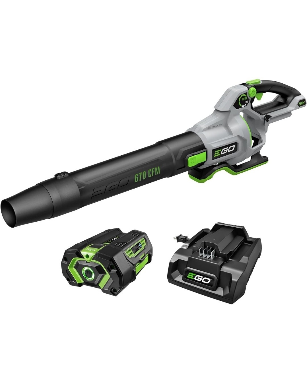 EGO POWER+ Leaf Blower, Cordless Electric 670 CFM, Includes Battery and Charger