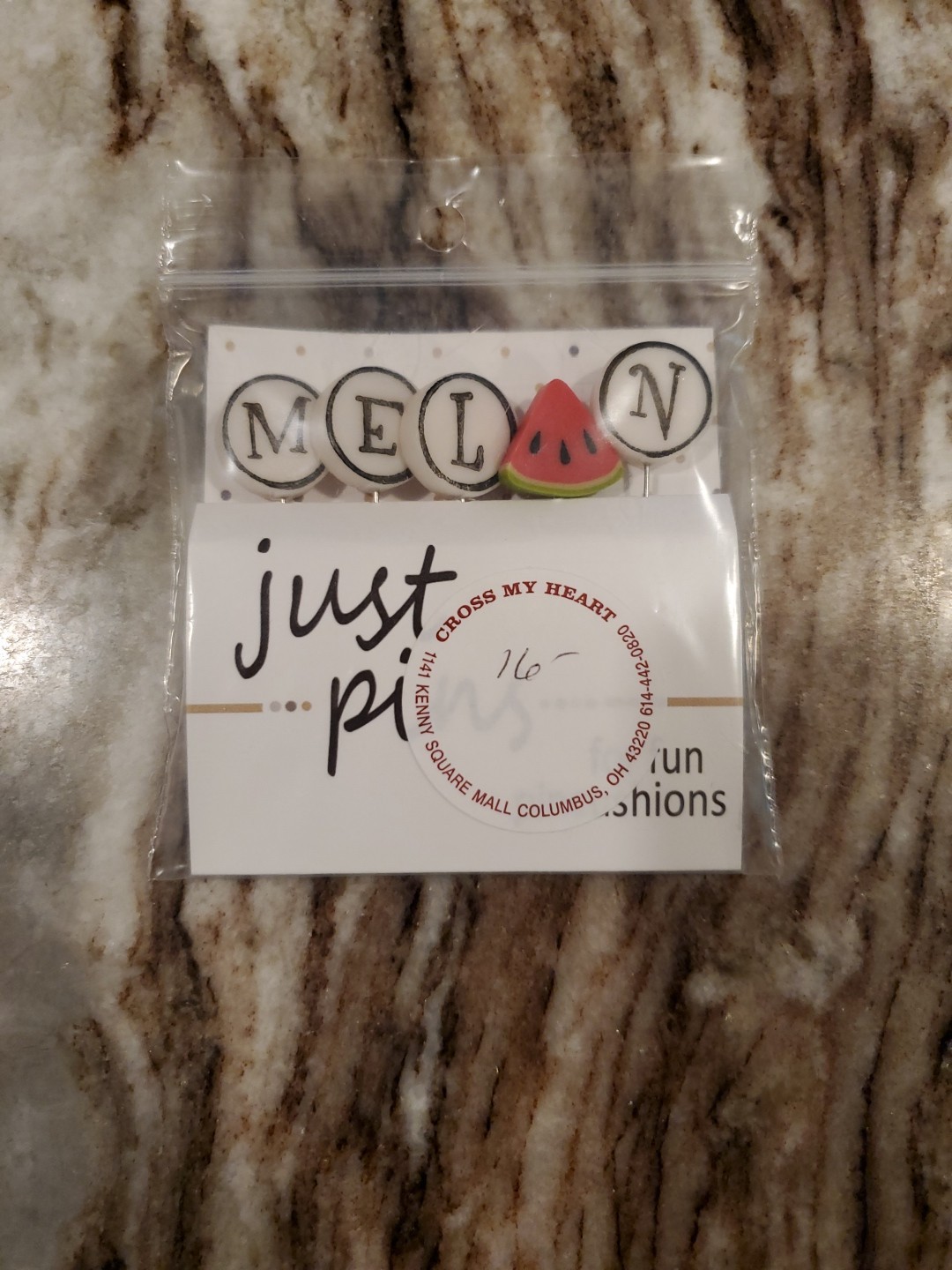 Just Another Button Company Just Pins - Melon Pins W Ladybug Button