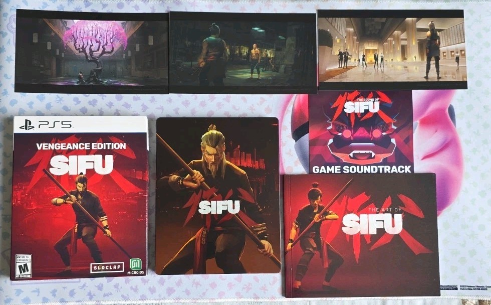 Sifu - Vengeance Edition Steelbook, Artbook, Lithographs & Soundtrack ONLY -READ