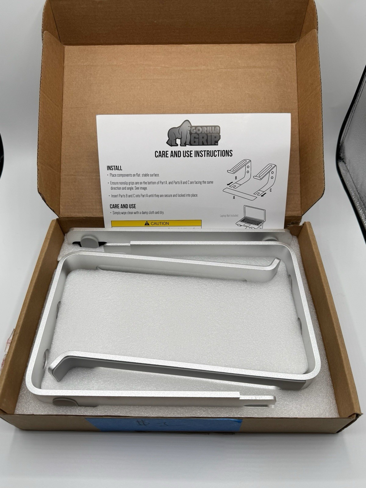 Gorilla Grip Laptop Stand - Silver