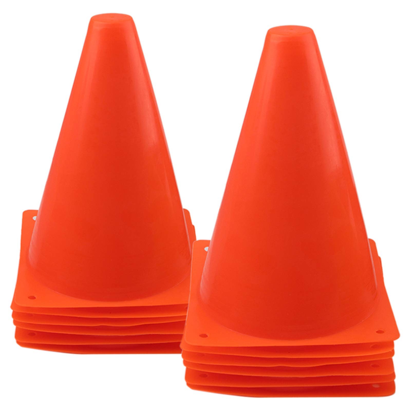 Mirepty 7 Inch Plastic Traffic Cones Sport Training Agility Marker Cone for Socc