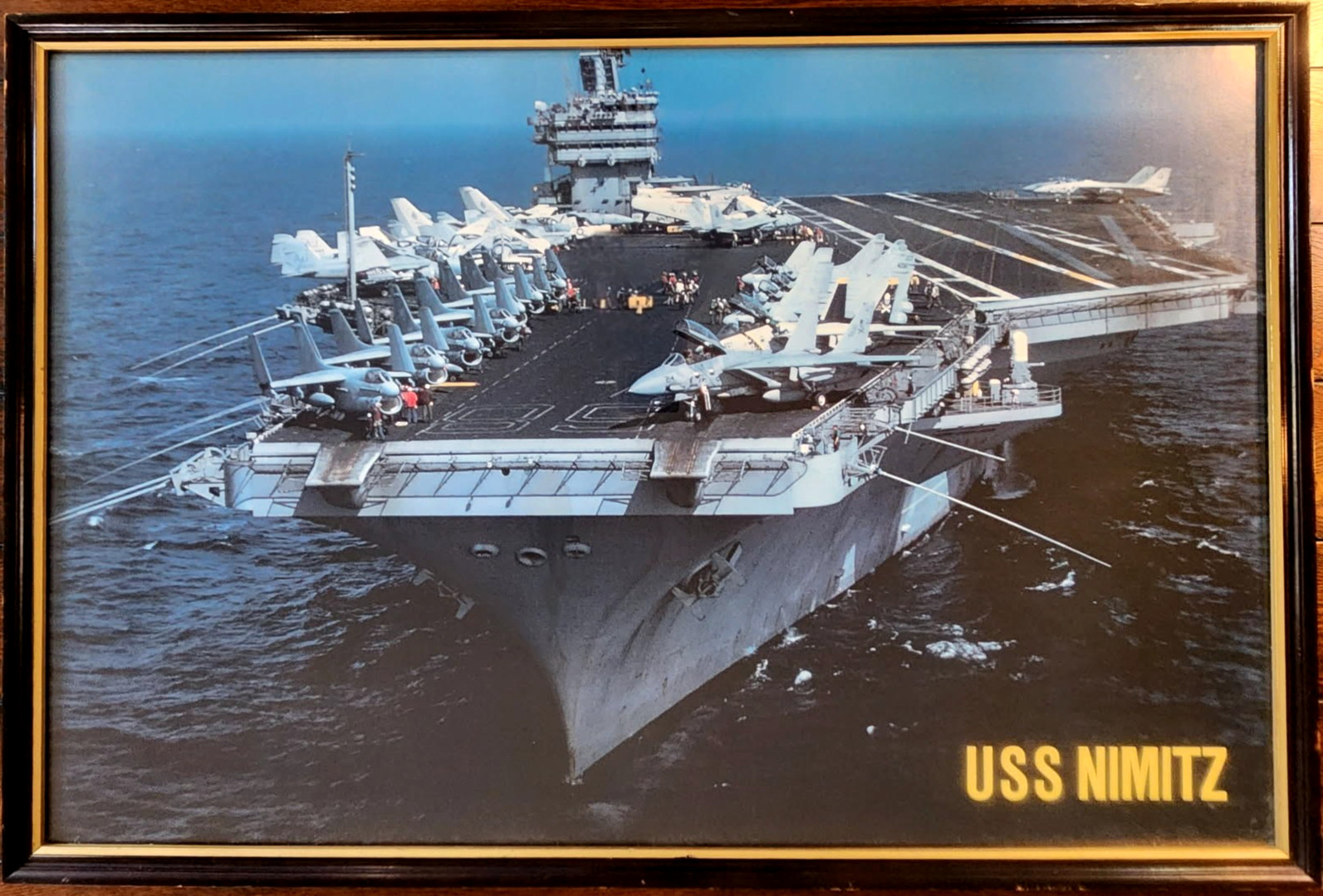 USS Nimitz (CVN 68) 3'x2' Framed Print Jolly Rogers F-14 Tomcats & Marauders