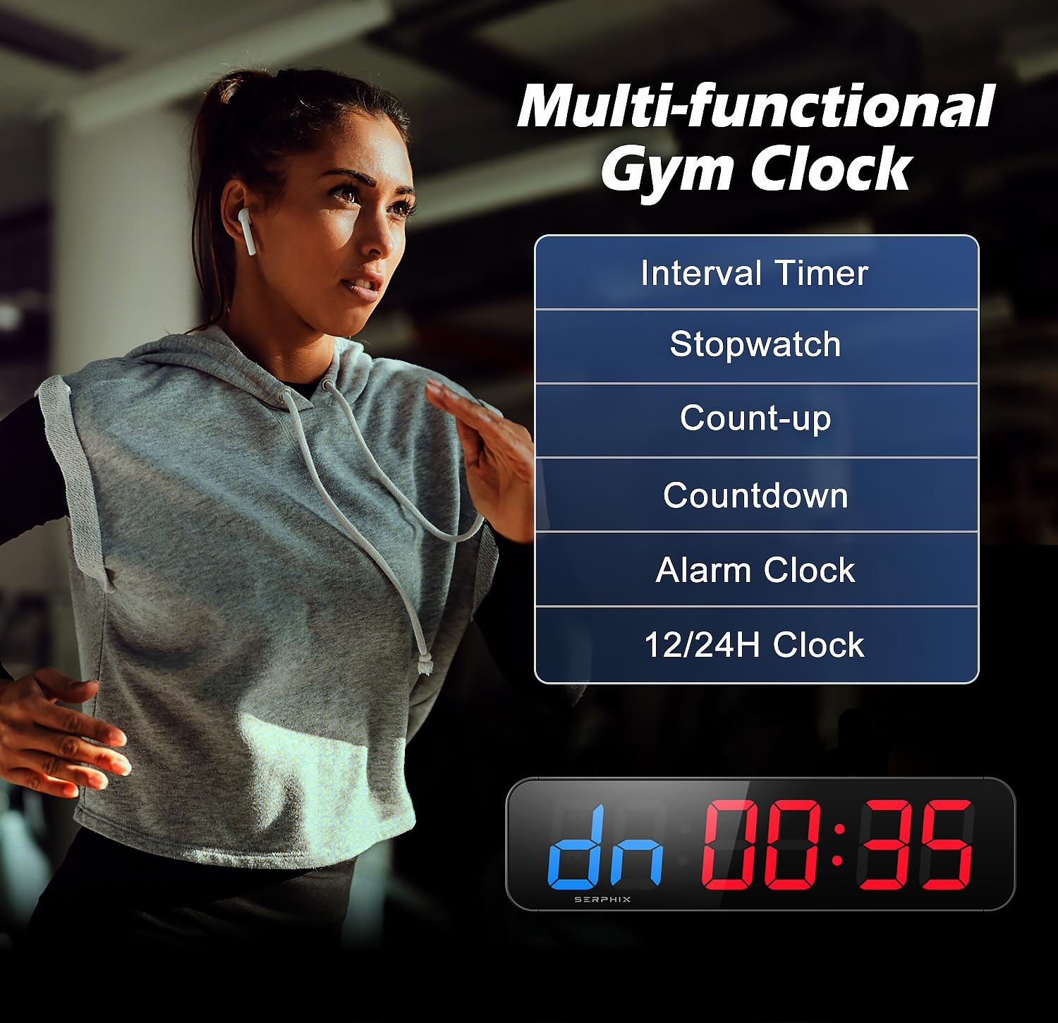 15.2 Gym Timer, App Remote Control, Customizable LED Colors, Workout Interva...